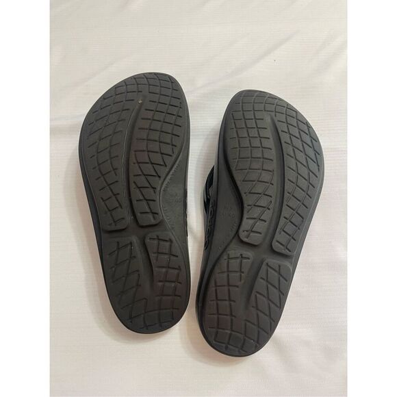 OOFOS Original Womens Recovery Flip Flops Black Sandals Size 8 Women - Picture 5 of 6